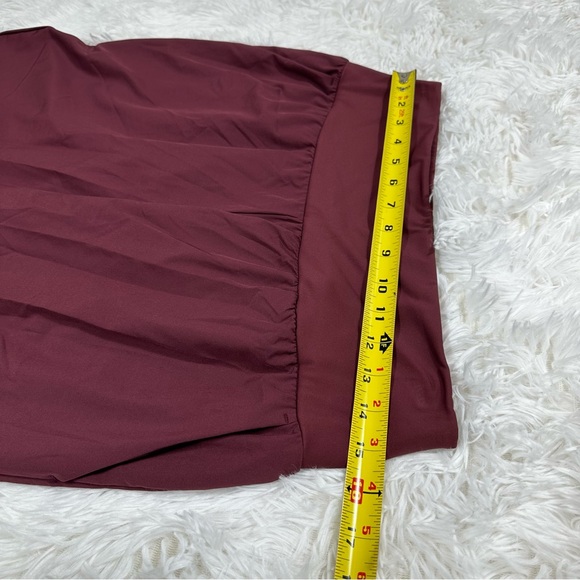 Halara Womens Large Breezeful High Waisted Tummy Control Wide Leg Pants Burgundy - Picture 7 of 11